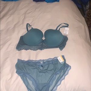 Cadet blue lingerie set